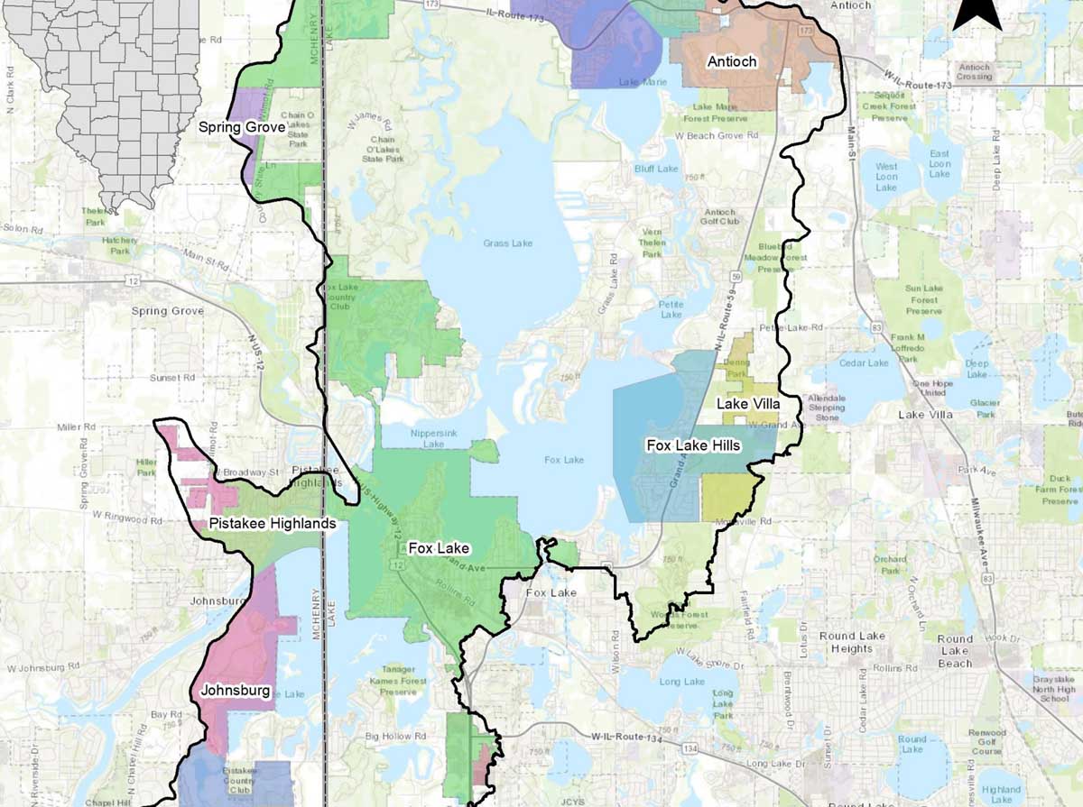 Fox Waterway Watershed map - partial